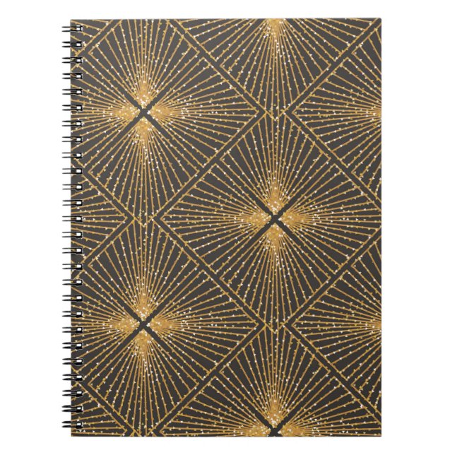 Carnet Motif géométrique Art Déco sans faille. Élégant fo (Devant)