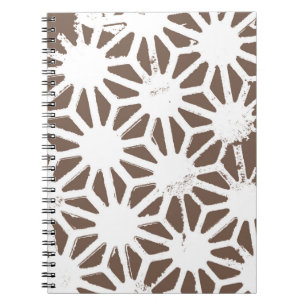 Carnet motif géométrique Brown et blanc