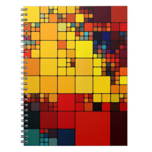 Carnet Motif géométrique d'arc-en-ciel vibrant abstrait