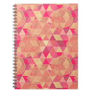 Carnet Motif géométrique de fleur