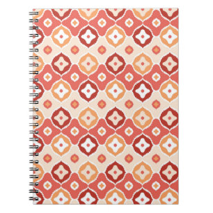 Carnet motif géométrique de l'ikat d'or