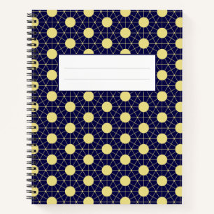 Carnet Motif géométrique élégant en bleu marine et or