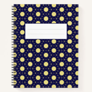 Carnet Motif géométrique élégant en bleu marine et or