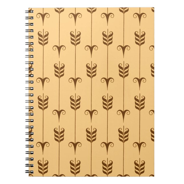 Carnet Motif géométrique Flèche d'or (Devant)