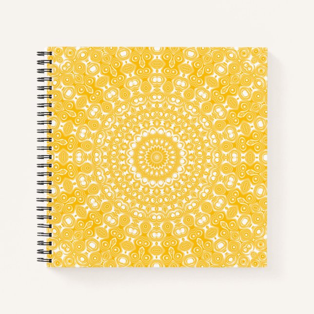 Carnet Motif géométrique Golden Mandala (Devant)