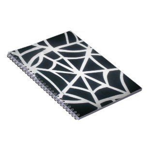 Carnet Motif géométrique Gras noir et blanc Spider Web