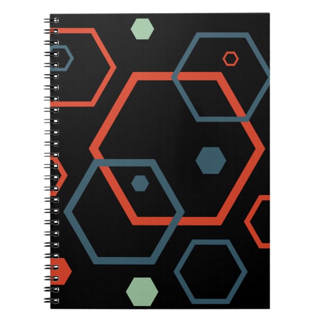 Carnet Motif géométrique Hexagon (Devant)
