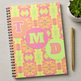 Carnet Motif géométrique pastel avec cercles