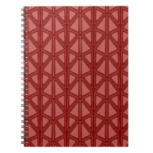 Carnet Motif géométrique rouge