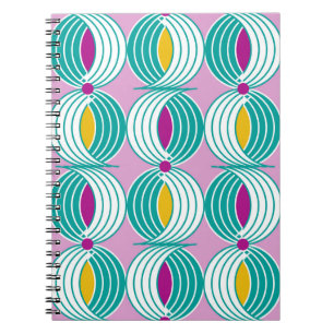 Carnet Motif géométrique sans couture avec lignes ondulée