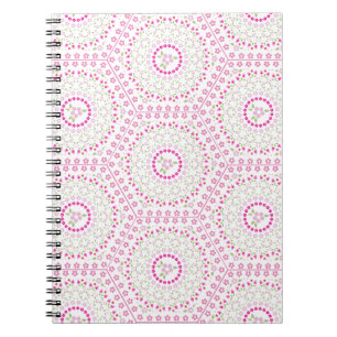 Carnet Motif géométrique simple rose mou