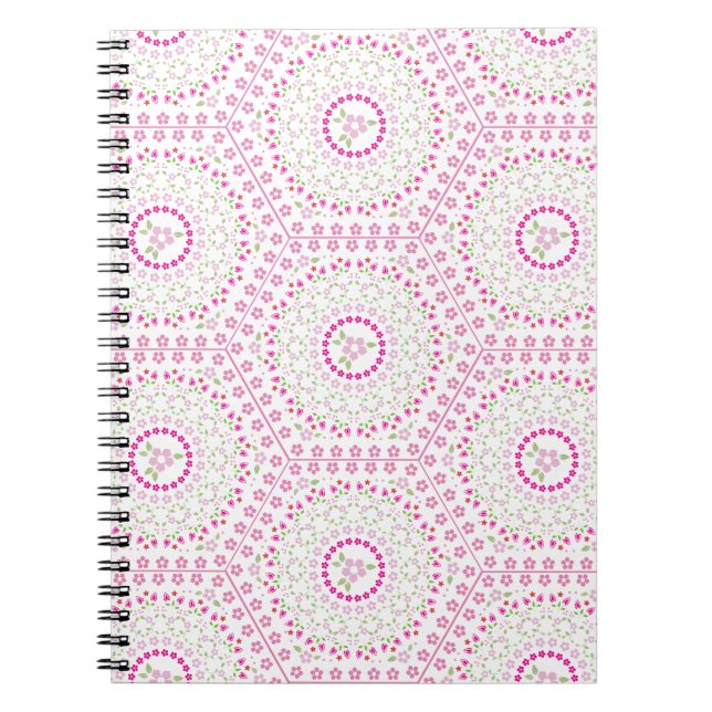 Carnet Motif géométrique simple rose mou (Devant)