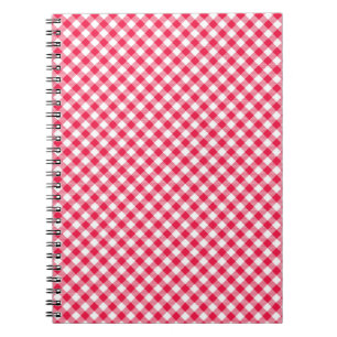 Carnet Motif Gingham Rouge et Blanc Classique Rustique