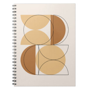 Carnet Motif Golden Orbit Mid-Century