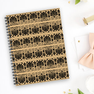 Carnet Motif grec méditerranéen arabesque marron
