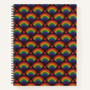 Carnet Motif Heart & Rainbows
