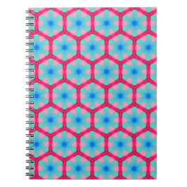 Carnet Motif Hexagon rose