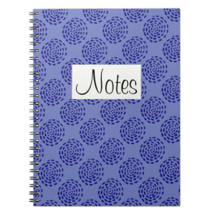 Carnet Motif Indigo bleu foncé rayé sur bleu