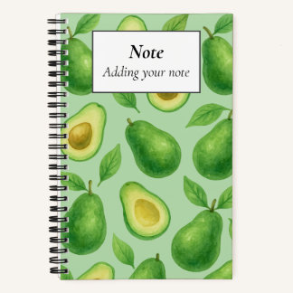 Carnet Motif joli d'avocat | Cadeau de fruit esthétique v