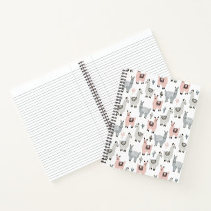 Carnet Motif Llamas souriant