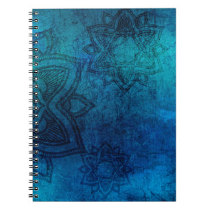 Carnet Motif Mandala bleu clair désorganisé