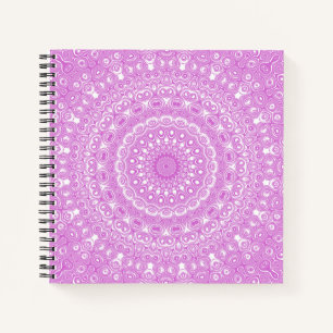 Carnet Motif Mandala Rose Orchidée