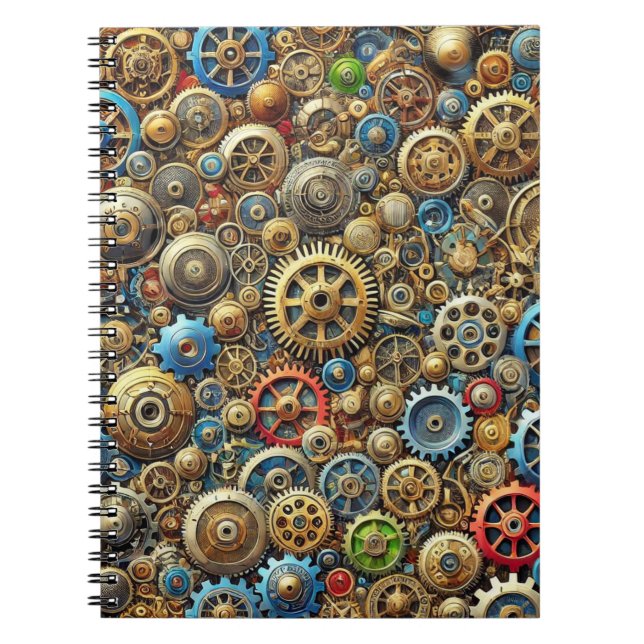 Carnet Motif mécanique (Devant)