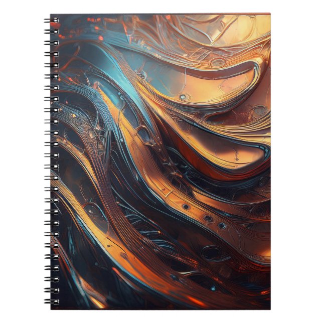 Carnet Motif métallique (Devant)