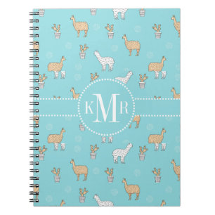 Carnet Motif mignon de cactus de lama d'alpaga