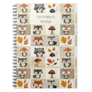 Carnet Motif Mignon de Créatures de la Forêt : Animaux Ad