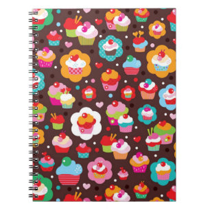 Carnet Motif mignon de gâteau de tasse