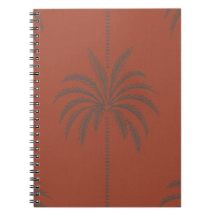 Carnet Motif minimal de palmier tropical en terre cuite 
