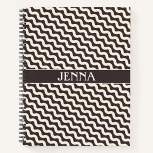 Carnet Motif minimal gris blanc