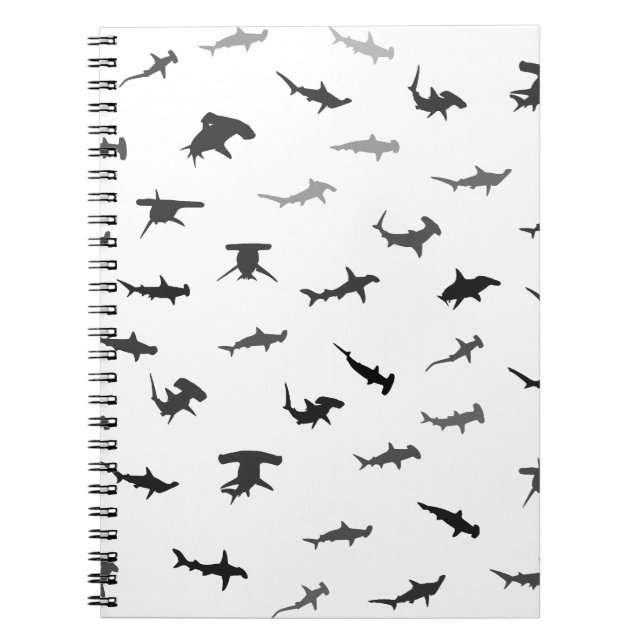 Carnet Motif minimaliste en marteau de requin marteau (Devant)