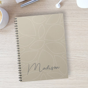 Carnet Motif minimaliste monographique personnalisé