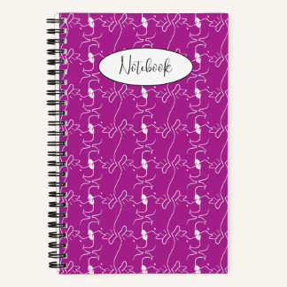 Carnet Motif Moderne de Profil de Chien Rose Petit Person