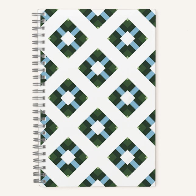 Carnet Motif moderne géométrique dans les couleurs inspir (Recto)