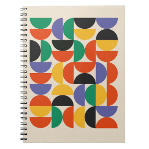 Carnet Motif mosaïque Bauhaus du milieu du siècle