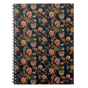 Carnet motif mughal ornement motif multicolore backgrou