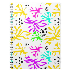 Carnet motif néon multicolore Abstrait
