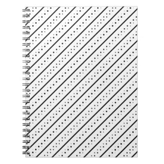 Carnet Motif noir points de ligne géométrie