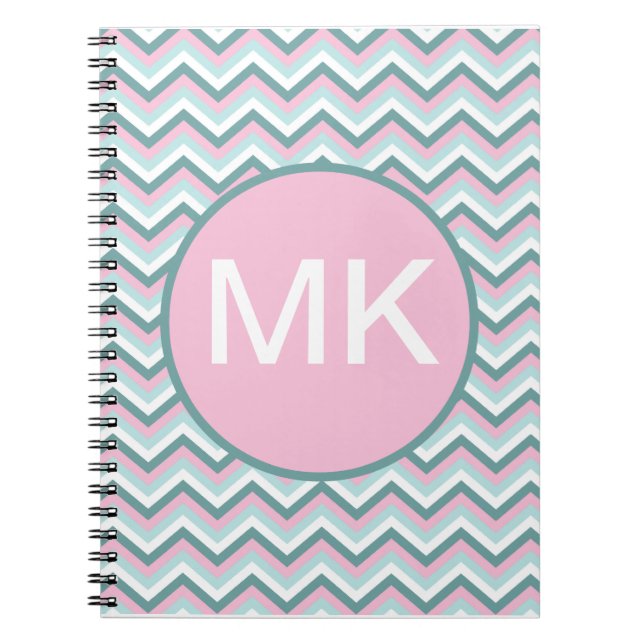 Carnet Motif Ocean Mist Chevron (Devant)