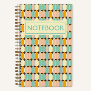 Carnet Motif Ovales du Moyen-siècle rétro