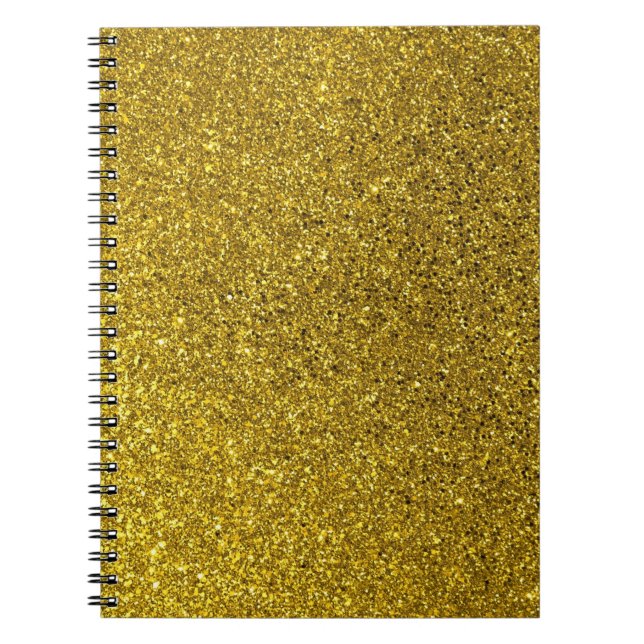 Carnet Motif Parties scintillant or (Devant)