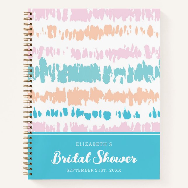 Carnet Motif Pastel Batik | FÊTE DES MARIÉES (Devant)