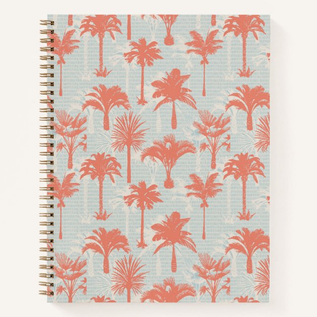 Carnet Motif Pastel Palm Tree (Devant)