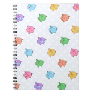 Carnet Motif Pastel Pig