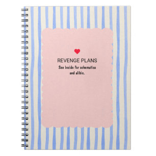 Carnet Motif personnalisé à rayures aquarelles bleues