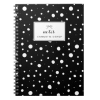 Motif Personnalisé des gouttes de neige noir et bl