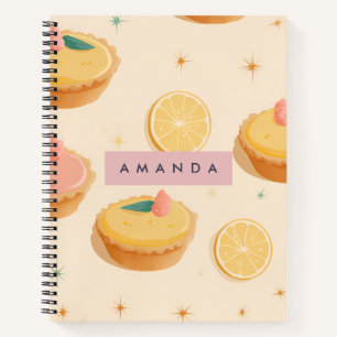 Carnet Motif personnalisé Kawaii Lemon Tart
